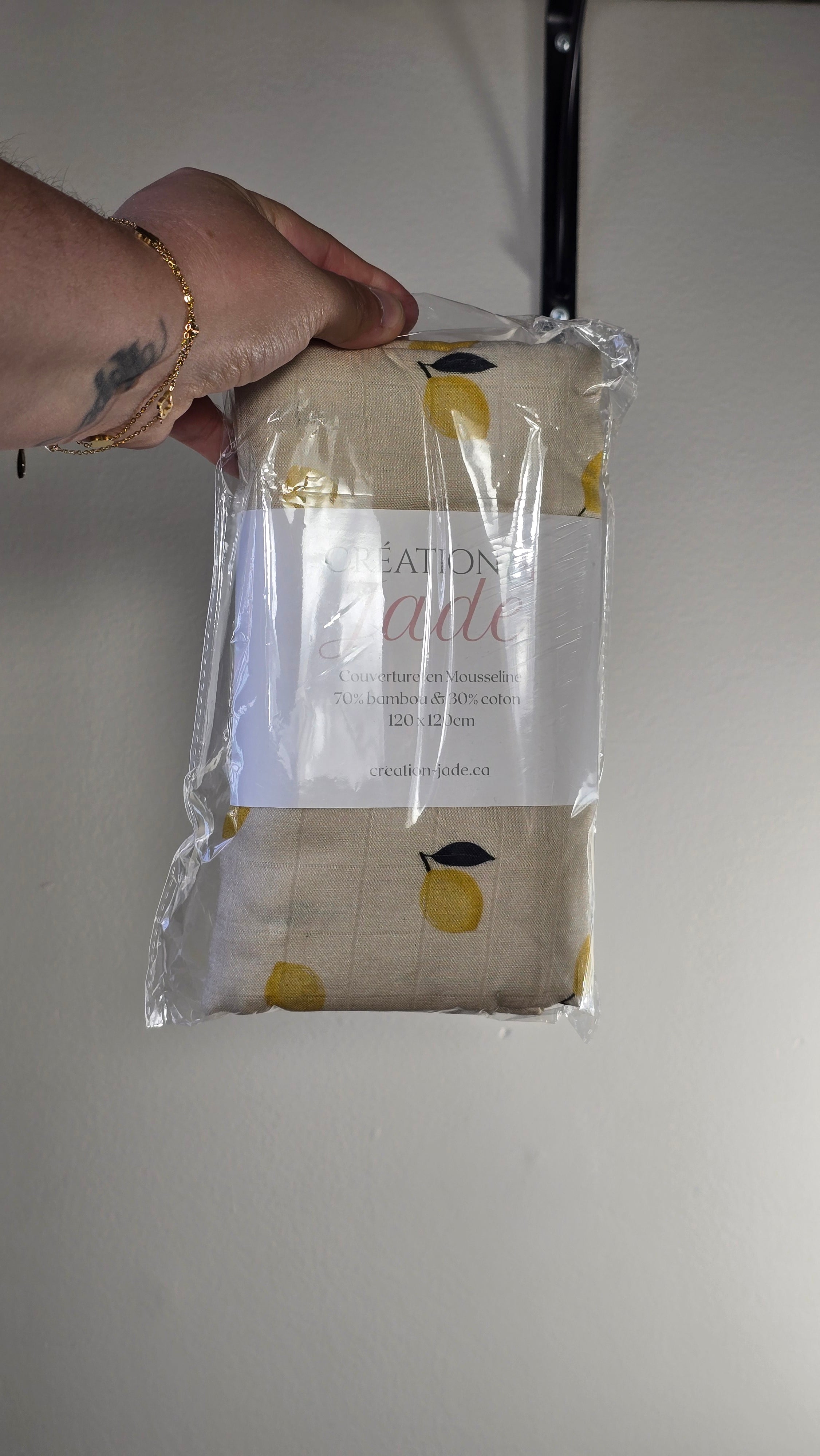 Mousseline en bambou & coton | Création Jade | citrons  *neuve