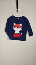 CONS CN 1 | Crewneck renard | Carter's | 18 mois *Un peu pâli, dessin craqué-design?
