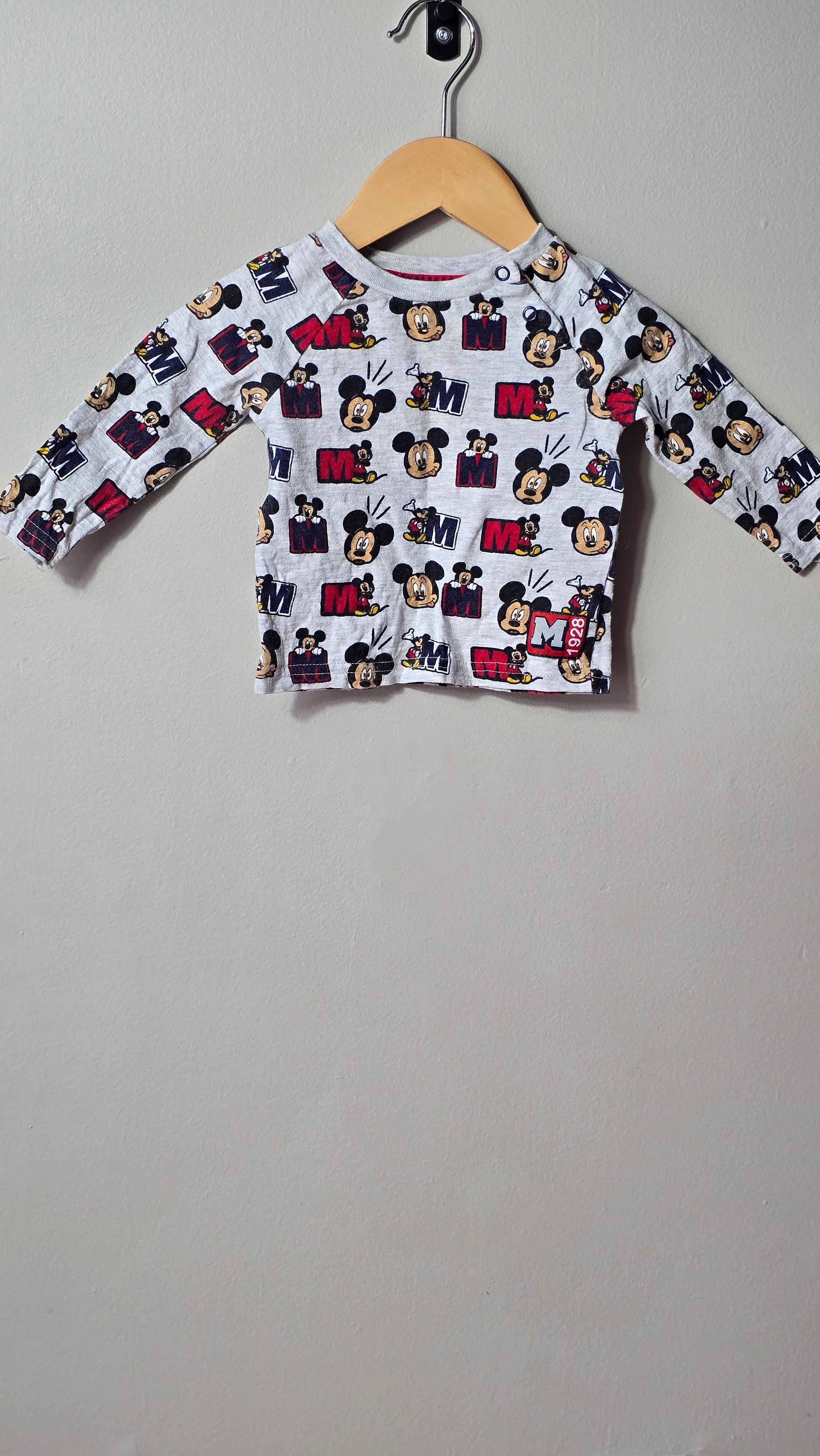 Chandail Mickey 3-6 mois
