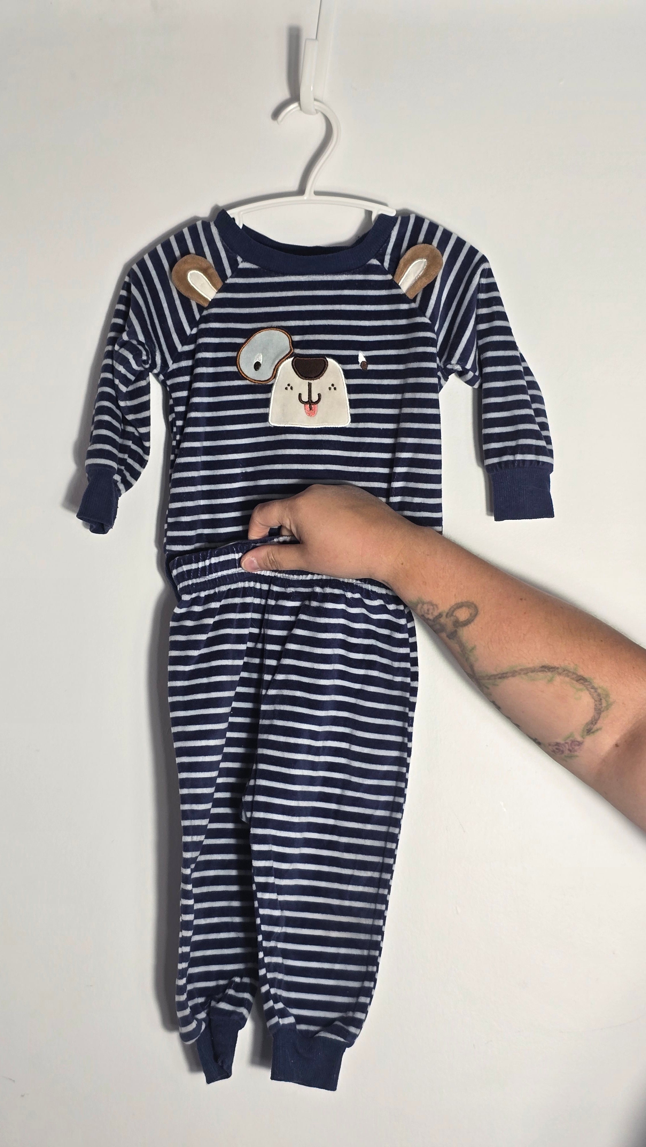 Pyjama ligné super doux - Chien | George | 6-12 mois